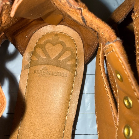 Brown Fringe Sandals6.5women - Picture 3 of 5